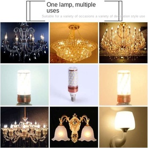 หลอดไฟ LED ขั้ว E27/E14/B22 คุณภาพสูง 12W 16W อะลูมิเนียม สองสี 3 สี รุ่นข้าวโพด - Product Image 4