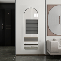 Miroir pleine longueur à cadre fin doré pour chambre, salon, entrée, couloir, dressing, décoration intérieure, vente en gros