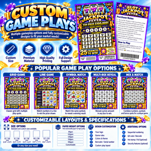 Boletos de Lotería Rasca y Gana al por Mayor, Personalizados, con Código de Barras Variable, Múltiples Mecanismos de Juego, Impresión Instantánea - Product Image 4
