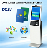 Système de gestion de files d'attente Wavetec Bank Qms avec affichage des numéros d'attente LCD LED, lecteur de tickets, lecteur de codes-barres, fonction SDK en option