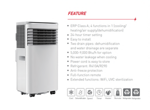 Aire Acondicionado Portátil en Oferta, Capacidad de Enfriamiento de 7000 BTU, Aire Acondicionado Inteligente Pequeño y Móvil para el Hogar, Enfriamiento de Alta Capacidad - Product Image 6