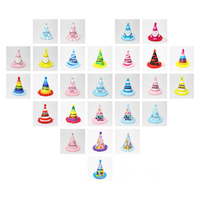 Chapeau d'anniversaire en papier pour adultes, hommes et femmes, avec bande élastique réglable, or et argent brillant, pour fête d'anniversaire