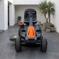 Tondeuse autoportée électrique zéro émission avec moteur sans balais silencieux pour jardin et propriété écologiques
