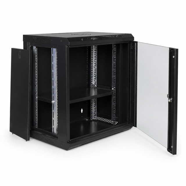 Factory Custom 9U 530x400x450mm Wall Mount Network Cabinet Server Rack Enclosure for Telecom Equipment OEM ODM Suppliers