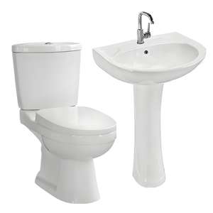 Salle de bain Offre Spéciale Sanitaires Suite Wc Ensemble de deux pièces de lavabo de toilette à double chasse Design moderne Inodoros en céramique pour hôtels - Product Image 1