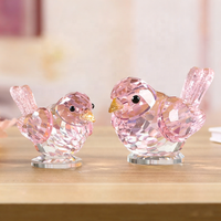 Ornements d'Oiseaux en Cristal de Haute Qualité Vente Directe d'Usine Ornements d'Oiseaux en Cristal pour la Décoration de la Maison