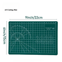 Tapete de Corte Autoadhesivo de PVC Verde de 3 Capas y 3mm de Grosor, Tamaños A1 A2 A3 A4 A5, con Aspecto Moderno y Duradero
