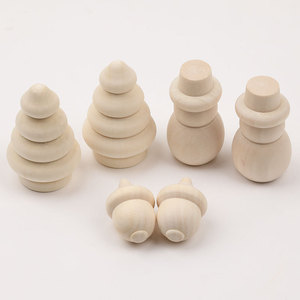 Ensemble de jouets de Noël en bois en forme de châssis de neige et d'arbre de Noël, 26 pièces, en boîte, 18 cm, pour enfants, pour la peinture créative et l'artisanat - Product Image 3