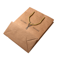 Sacs en papier kraft personnalisés pour le commerce de détail, sacs à provisions pour vêtements, sacs cadeaux de luxe, mini-sacs d'emballage imprimés avec logos