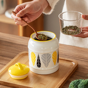 <span class=keywords><strong>Pot</strong></span> à thé en céramique pliable avec couvercle, boîte scellée, <span class=keywords><strong>Pot</strong></span> <span class=keywords><strong>de</strong></span> stockage <span class=keywords><strong>de</strong></span> cuisine, grand <span class=keywords><strong>Pot</strong></span> <span class=keywords><strong>de</strong></span> stockage nordique <span class=keywords><strong>de</strong></span> graisse <span class=keywords><strong>de</strong></span> cochon pour assaisonnement - Product Image 2