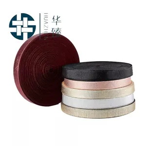 Tùy chỉnh dập nổi logo đàn hồi Webbing ban nhạc dây đeo cho giày giày trang trí cao su đàn hồi cho may Dép đàn hồi trên