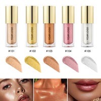 Enlumineur liquide visage et corps, bronzant scintillant, illuminateur lissant et brillant