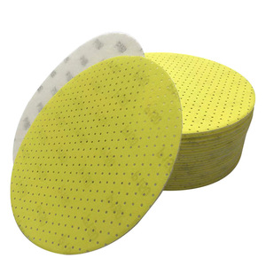 후크 및 루프가있는 건식 벽체 샌더를위한 PMS 225mm 건식 벽체 멀티 홀 노란색 사포 디스크 - Product Image 5