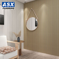 Panneau mural acoustique en bois MDF à lattes de haute qualité pour la rénovation de maisons et la décoration murale/plafond