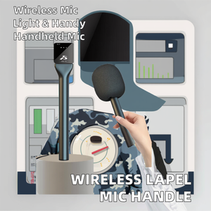 Poignée en plastique populaire pour microphone cravate sans fil, micro de reportage en mousse pour les <span class=keywords><strong>reporters</strong></span> de télévision - Product Image 2