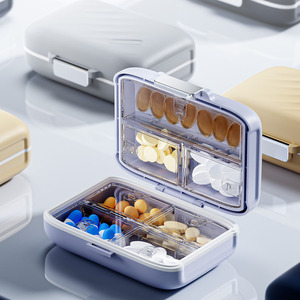 Portable pillbox, light-proof pill <b>holder</b>, pill and <b>tablet</b> storage box, medicine box for seven days a week and three meals a - Product Image 4