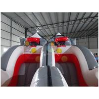Parcours de Bungee Gonflable à Double Voie et Jeu de Lancer de Ballons de Basket – Jeux Compétitifs de Sport en Plein Air, Jeux Interactifs, Location pour Fêtes