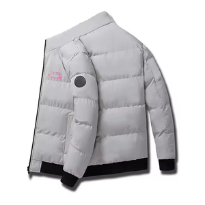 Abrigo de Plumón Extra Grande para Hombre, Antiarrugas, con Cierre de Cremallera, Material de Poliéster, Decoración con Botones, Estilo Chino, Venta al Por Mayor, Personalizable - Product Image 2