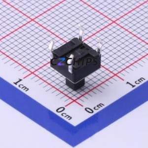 UK-B0219-CJ-160 Tactile Switch Through hole-4P,6x6mm Switch Single Pole Single Throw Rectangle Button 1.6N Through Hole - Product Image 2