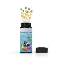 Bandelettes de test multiparamètres 7-en-1 pour piscine, 50 unités, kit de test de chlore, pH, dureté et eau salée pour piscine, spa et bain à remous