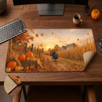 Tapis de clavier personnalisé Thanksgiving Harvest XXL, tapis de souris 900 x 300 mm, tapis de bureau en polyester et caoutchouc, impression grand format