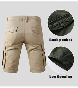 Shorts cargo classiques pour hommes Shorts longueur genou décontractés <span class=keywords><strong>Bermuda</strong></span> pour grands enfants avec poche plaquée - Product Image 5