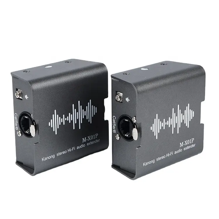 Pemancar audio meriam XLR satu arah, dan penerima pemanjang audio XLR