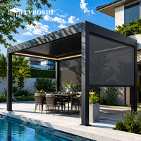 Wasserdichter Umweltfreundlicher Aluminium-Pavillon mit Lamellendach und Naturthema für Garten und Außenbereich