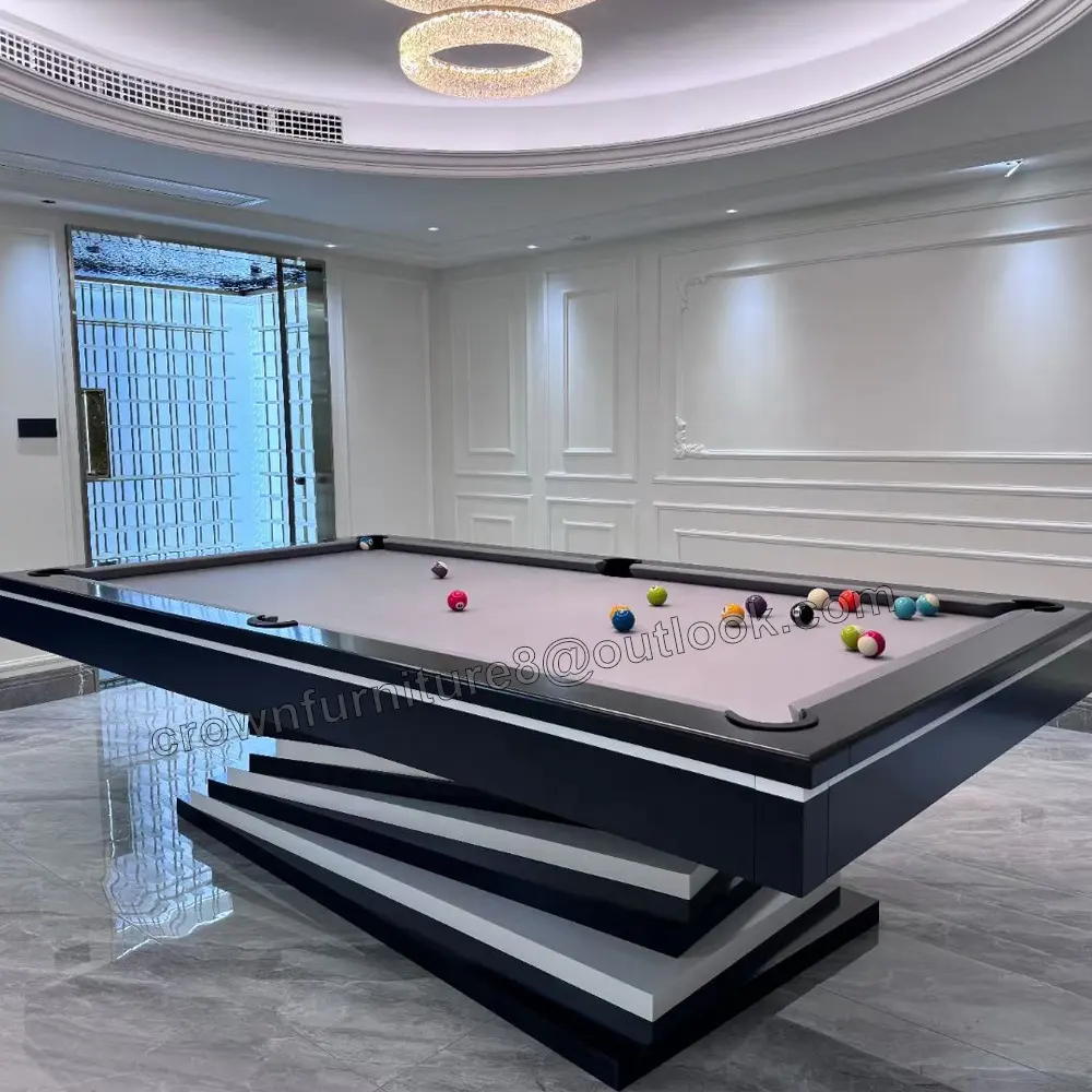 Mesa de billar kolam renang 9 pies 8 ball biliard modern mewah meja kolam renang 8ft 9ft meja kolam renang kaca