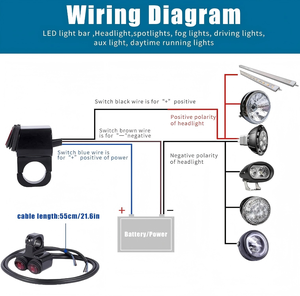 12V 16A Rocker Thiết bị chuyển mạch đôi điều khiển tay lái giết nút on/off đèn pha đèn pha nguy hiểm phanh Sương Mù Ánh Sáng Thiết bị chuyển mạch - Product Image 3