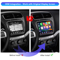 Kit d'interface décodeur intelligent sans fil CarPlay et Android Auto pour écran de voiture Dodge Journey - Amélioration d'origine