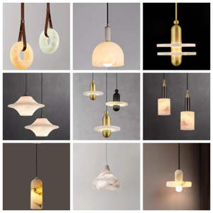 新しい北欧LEDモダン大理石照明ホテルリビングルームライトレストランシャンデリア屋内室内階段ランプライト - Product Image 5