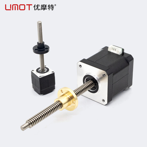 Umot giá rẻ 35 mét nema14 lai <span class=keywords><strong>Micro</strong></span> Ren trục động cơ bước dẫn vít động cơ tuyến tính Acme dẫn vít tuyến tính thiết bị truyền động/động cơ - Product Image 1