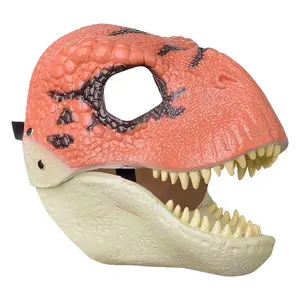Máscara de Dinosaurio Raptor de Látex Natural para Niños, Cosplay de Halloween, Máscara de Dinosaurio con Mandíbula Móvil para Fiesta de Cumpleaños, Hecha de EVA - Product Image 6