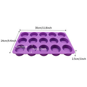 Moule en silicone ovale de haute qualité à 15 cavités pour la maison, outils de pâtisserie faits main pour gelée et pouding - Product Image 6