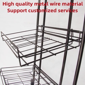 Tùy chỉnh cửa hàng tiện lợi bán lẻ bia mềm năng lượng uống nước giải khát chai Trà <span class=keywords><strong>cup</strong></span> kim loại dây giỏ Rack hiển thị đứng - Product Image 3