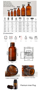 Botella de Vidrio Ámbar con Gotero para Aceites Esenciales, Jarabe y Licores, con Tapa, en Tamaños de 1oz, 4oz, 30ml y 60ml - Product Image 5
