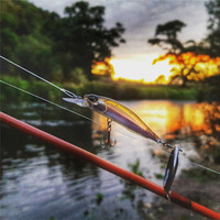 8.4g 77mm Leurres de pêche méné suspendus avec deux hameçons aigus pour truite basse 15 couleurs 8.4g 7.7cm Leurre de pêche méné flottant