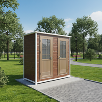 Toilettes et douches mobiles écologiques de haute qualité, structure en acier moderne, fabrication directe d'usine, pour usage public en extérieur, parc, zone rurale