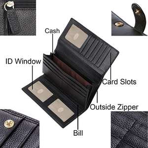 <span class=keywords><strong>Portafoglio</strong></span> Lungo da <span class=keywords><strong>Donna</strong></span> in <span class=keywords><strong>Pelle</strong></span> di Lusso, Pochette da Viaggio Trifold con Blocco RFID - Product Image 6