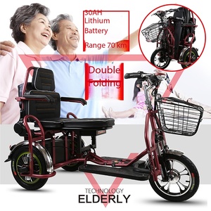 Triciclo Eléctrico de Largo Alcance para Adultos con Batería de Litio, 70 KM de Autonomía Máxima, Carga de 100 KG, 3 Velocidades, E-Trike para Desplazamientos y Entrega de Carga Ligera - Product Image 3