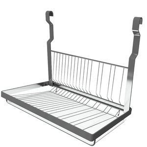 إكسسوارات المطبخ قابلة للطي حوض مياه مركب على الحائط لوح تجفيف الأطباق أوعية تخزين لا تصدأ أبدًا رف صلب للمطبخ - Product Image 3