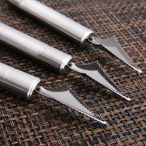 Stainless Steel Double-headed Fruit Scoop Carving Knife 3-Piece <b>Set</b> C Series <b>Hand</b> <b>Wash</b> Only for Kitchen Use - Product Image 3