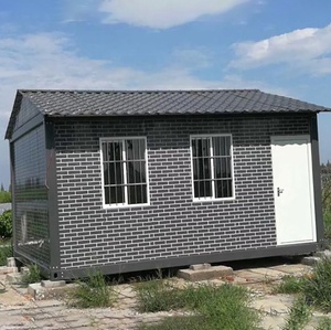 Maisons préfabriquées portables à faible coût, unités de 20 et 40 pieds, grandes maisons conteneurs préfabriquées avec toit en pente - Product Image 1