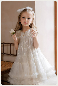 Nuevo Producto, Vestido de Princesa con Estrellas para Niñas, Primavera-Verano, Vestido de Alta Gama para Actuaciones de Piano - Product Image 3