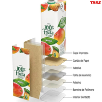 Stelo 1L Carton Grande Taille Familiale Boîte Aseptique Multicouche Prisma Contenant Liquide Cylindrique Lait Jus Eau Boisson