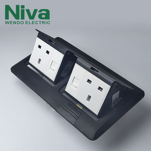Prises coulissantes universelles standard personnalisées, 2 prises AC, type à poussée plate, prise de sol coulissante, prise encastrée en aluminium <span class=keywords><strong>WD15</strong></span> - Product Image 3