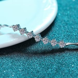 Bijoux à la main pour femmes en argent sterling 925 Connexion <span class=keywords><strong>chair</strong></span> <span class=keywords><strong>et</strong></span> <span class=keywords><strong>sang</strong></span> Bracelet Moissanite <span class=keywords><strong>de</strong></span> style cool - Product Image 3