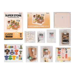 Robotime Rolife Contact Obtén un Descuento en el Rompecabezas de Plástico DW004, Fascinante Librería en Miniatura con Luz - Product Image 6