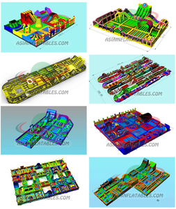 หลักสูตรเป่าลมสนามเด็กเล่นเป่าลมสำหรับเด็กเกมสร้างทีมแบบเป่าลมได้ - Product Image 5